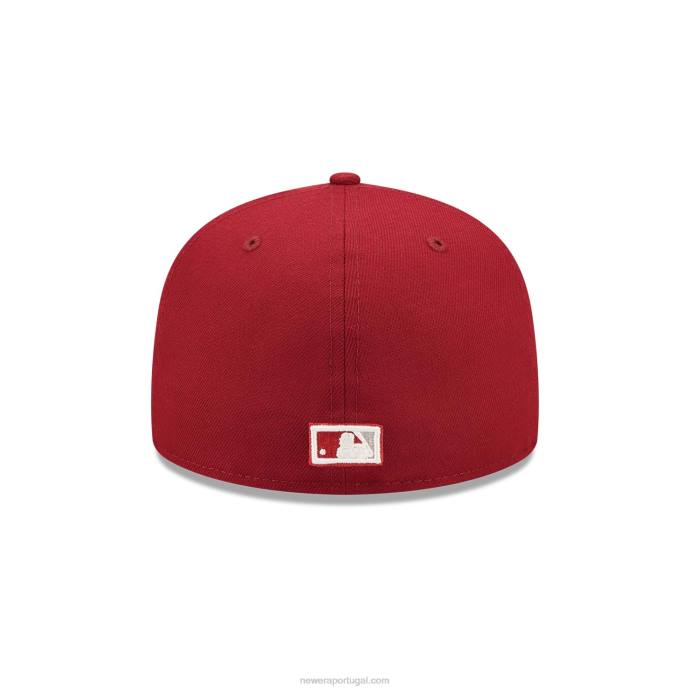 FFTN1135 New Era boné filadélfia phillies aquarela floral vermelho 59fifty