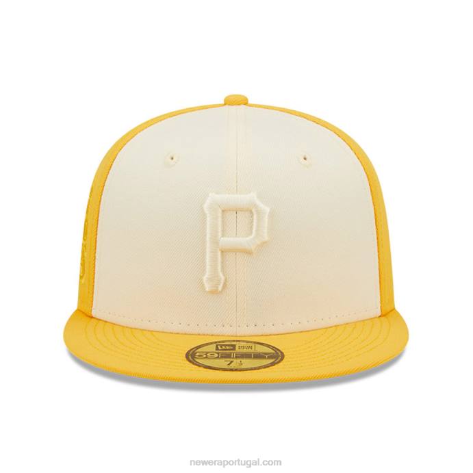 FFTN1136 New Era boné pittsburgh pirates mlb 59fifty amarelo bicolor