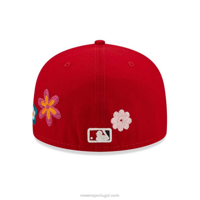 FFTN1137 New Era Boné philadelphia phillies mlb flor vermelho 59fifty