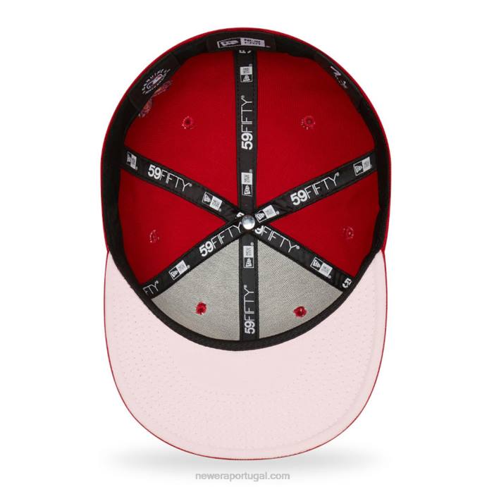 FFTN1137 New Era Boné philadelphia phillies mlb flor vermelho 59fifty