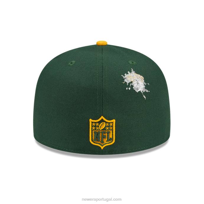 FFTN113 New Era green bay packers x boné verde básico 59fifty