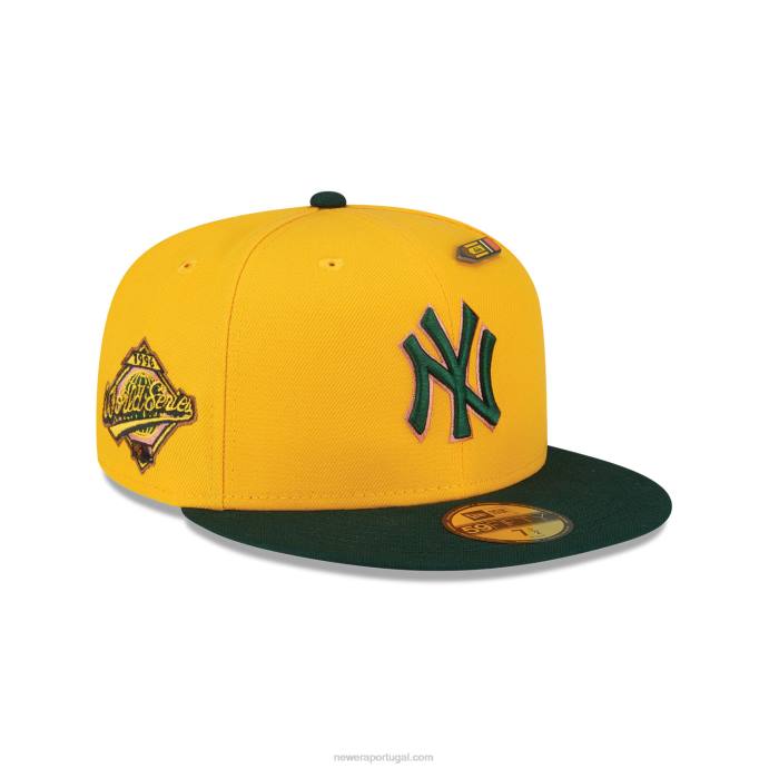 FFTN1141 New Era boné amarelo 59fifty de volta às aulas do new york yankees