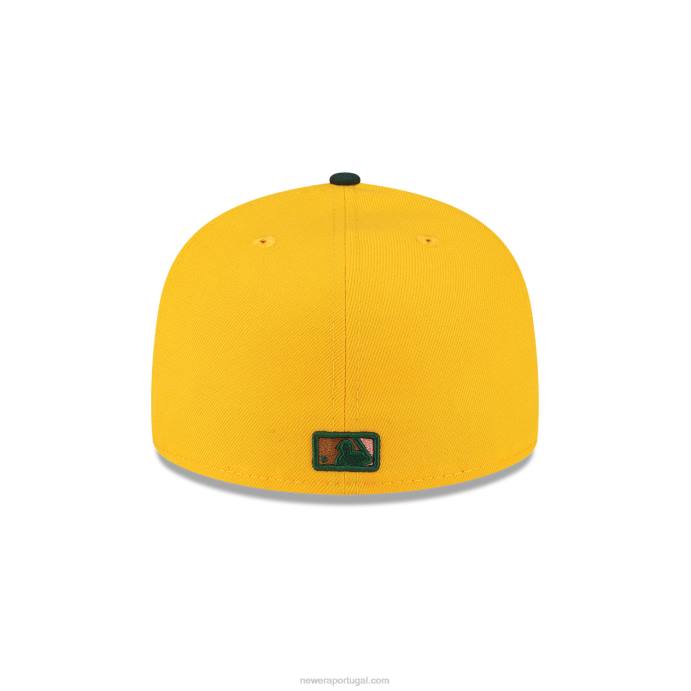 FFTN1141 New Era boné amarelo 59fifty de volta às aulas do new york yankees