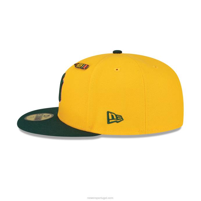 FFTN1141 New Era boné amarelo 59fifty de volta às aulas do new york yankees
