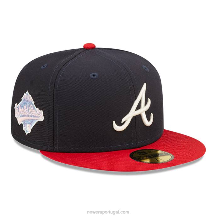 FFTN1144 New Era boné justo atlanta braves mlb pop sweat navy 59fifty