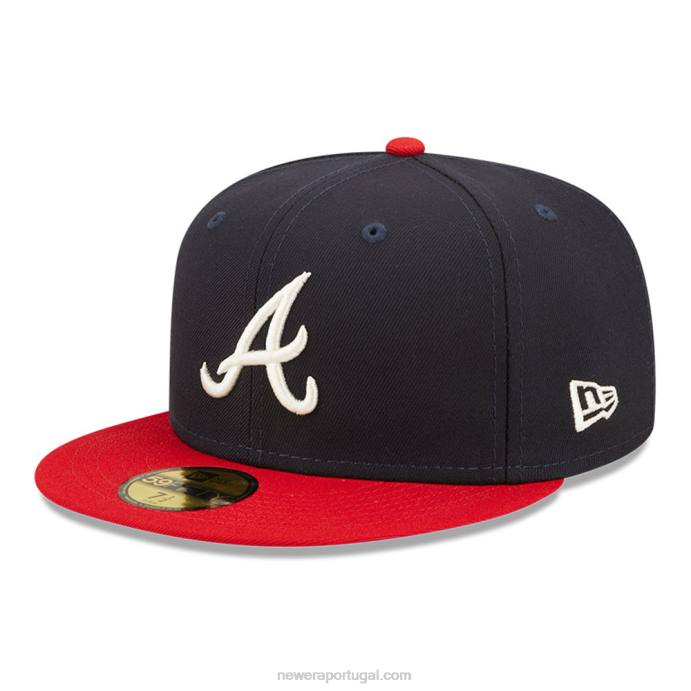 FFTN1144 New Era boné justo atlanta braves mlb pop sweat navy 59fifty