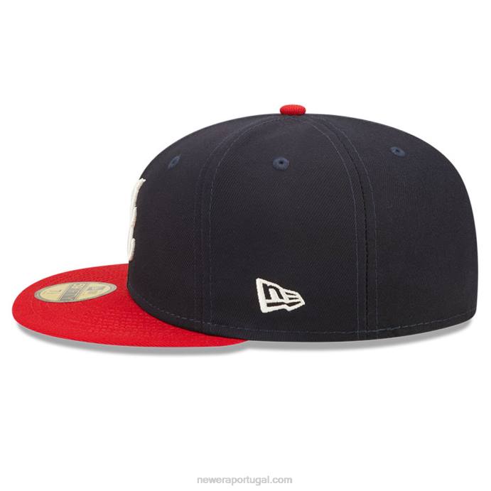 FFTN1144 New Era boné justo atlanta braves mlb pop sweat navy 59fifty