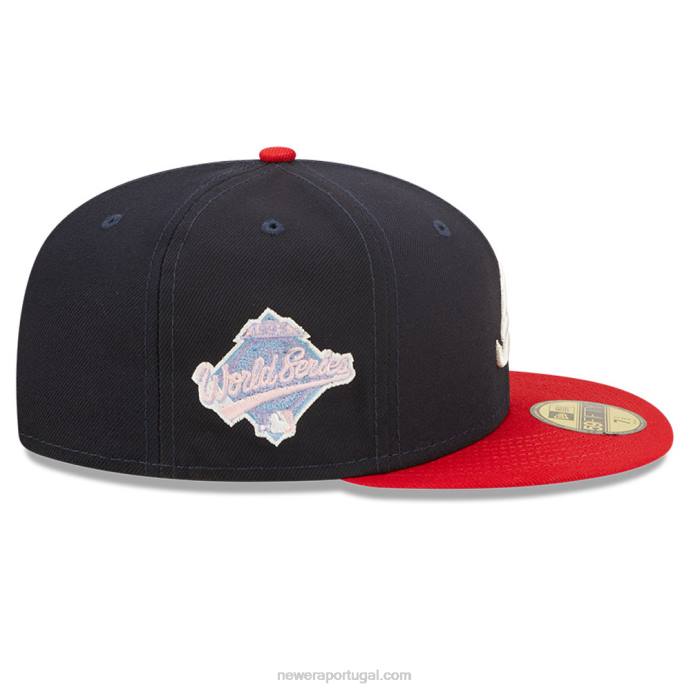 FFTN1144 New Era boné justo atlanta braves mlb pop sweat navy 59fifty