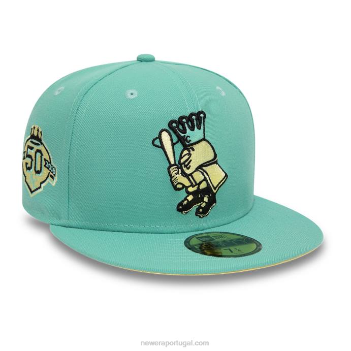 FFTN1147 New Era Boné kansas city royals turquesa pastel 59fifty