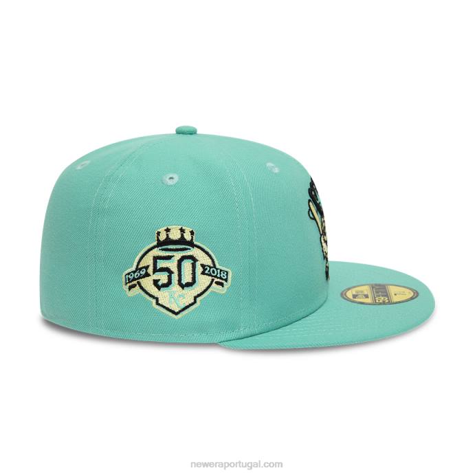 FFTN1147 New Era Boné kansas city royals turquesa pastel 59fifty