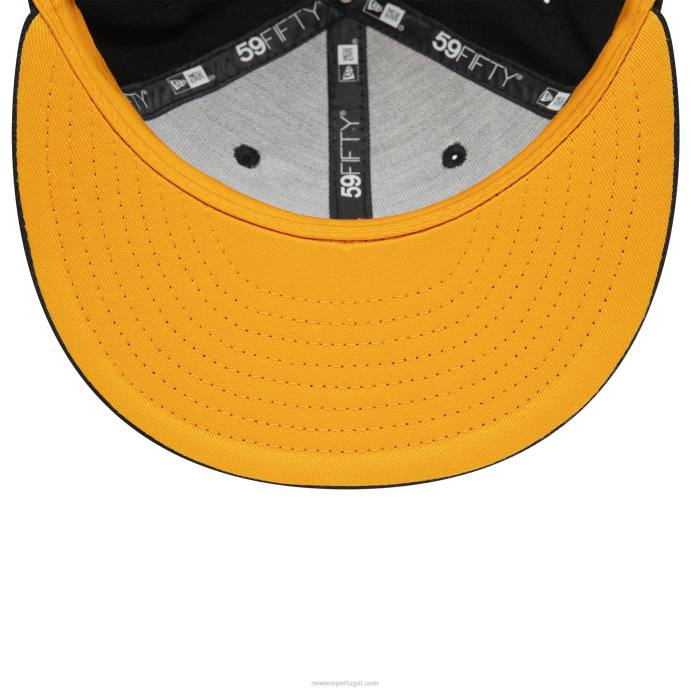 FFTN1150 New Era boton red sox tiger fill preto 59fifty boné justo