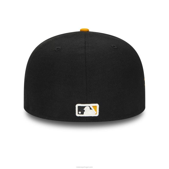 FFTN1150 New Era boton red sox tiger fill preto 59fifty boné justo
