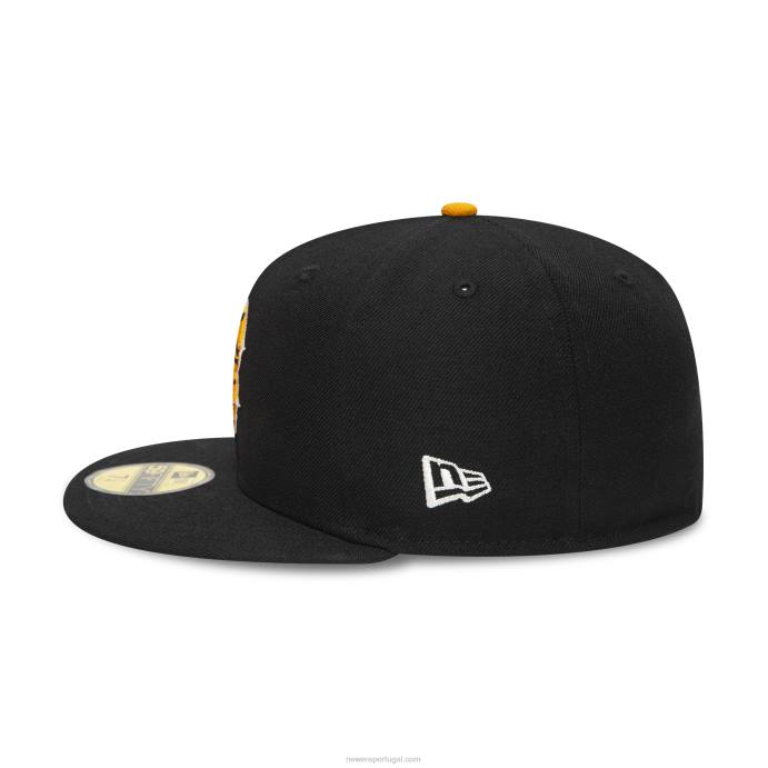 FFTN1150 New Era boton red sox tiger fill preto 59fifty boné justo