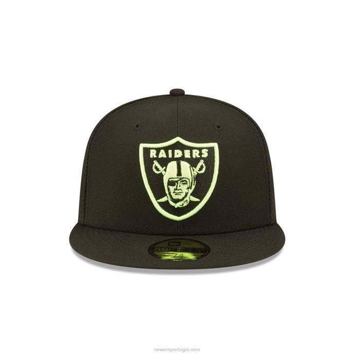 FFTN1151 New Era boné justinho 59fifty preto las vegas raiders verão pop
