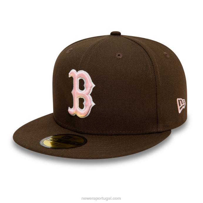 FFTN1153 New Era Boné boston red sox nogueira e rosa 59fifty