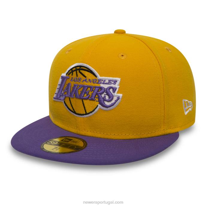 FFTN1154 New Era boné la lakers essencial amarelo 59fifty