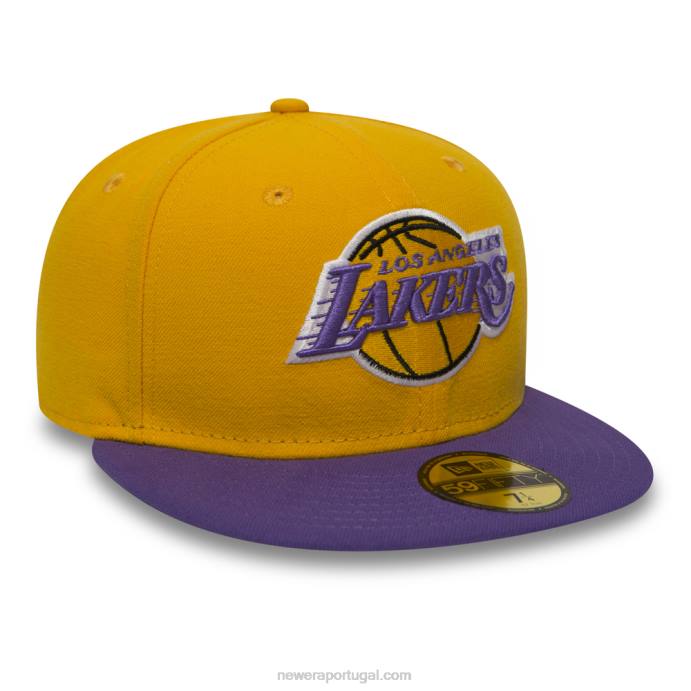 FFTN1154 New Era boné la lakers essencial amarelo 59fifty