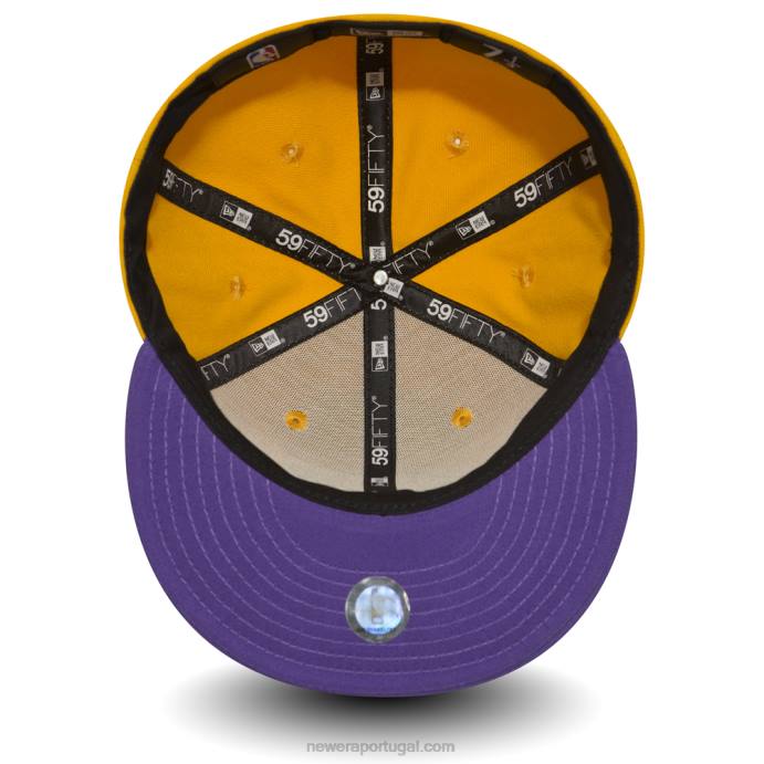 FFTN1154 New Era boné la lakers essencial amarelo 59fifty