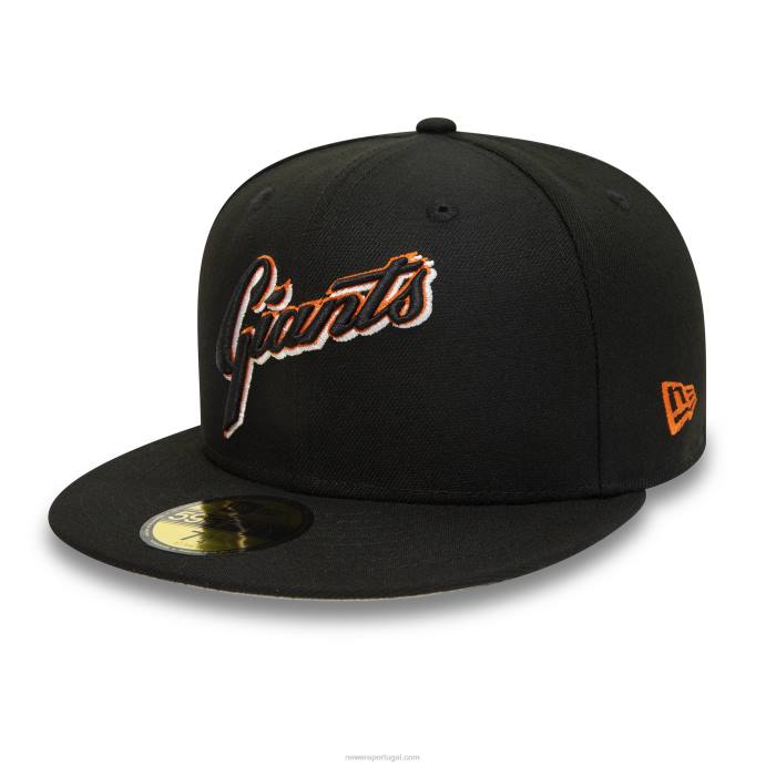 FFTN1155 New Era San Francisco Giants boné preto 59fifty