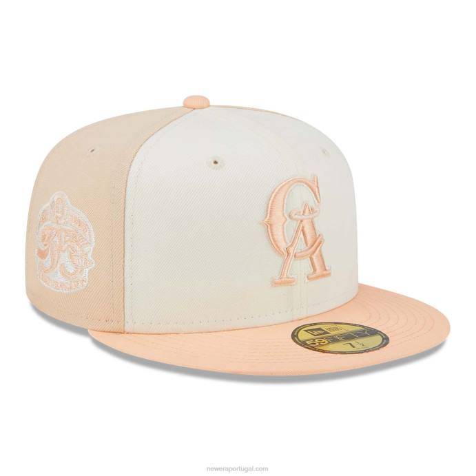 FFTN1158 New Era boina california angels aniversário rosa 59fifty