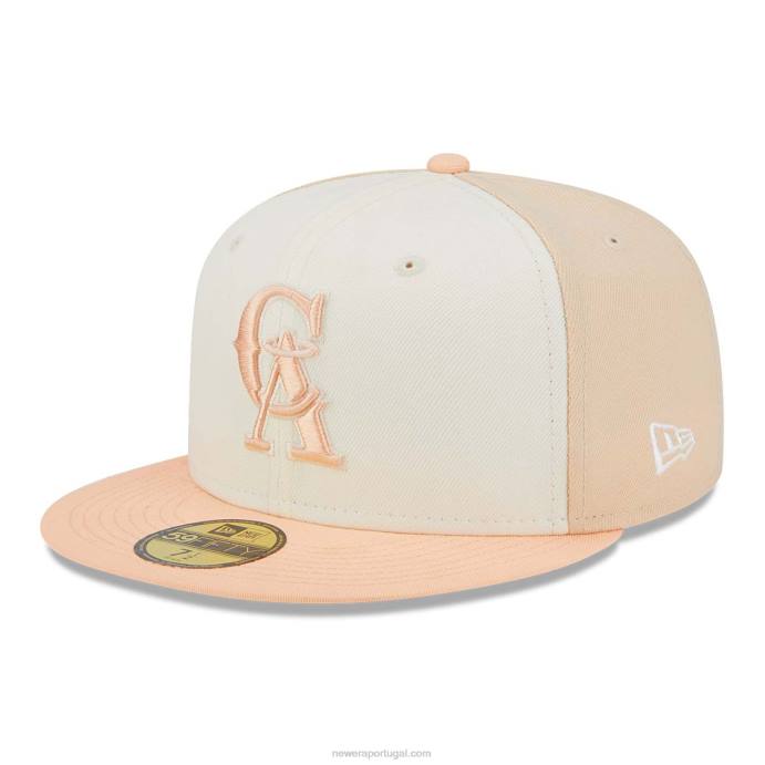 FFTN1158 New Era boina california angels aniversário rosa 59fifty
