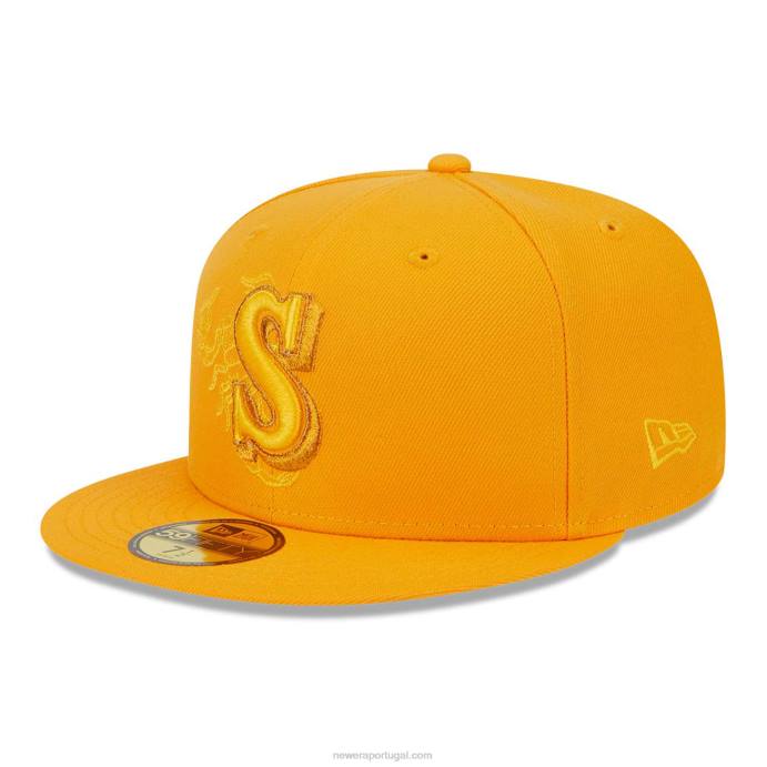 FFTN1159 New Era Boné Seattle Mariners Zodiac Orange 59Fifty