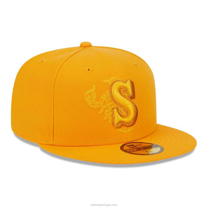 FFTN1159 New Era Boné Seattle Mariners Zodiac Orange 59Fifty