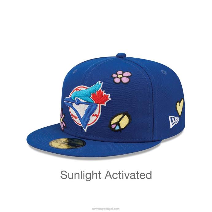 FFTN115 New Era toronto blue jays mlb luz solar pop turquesa boné 59fifty