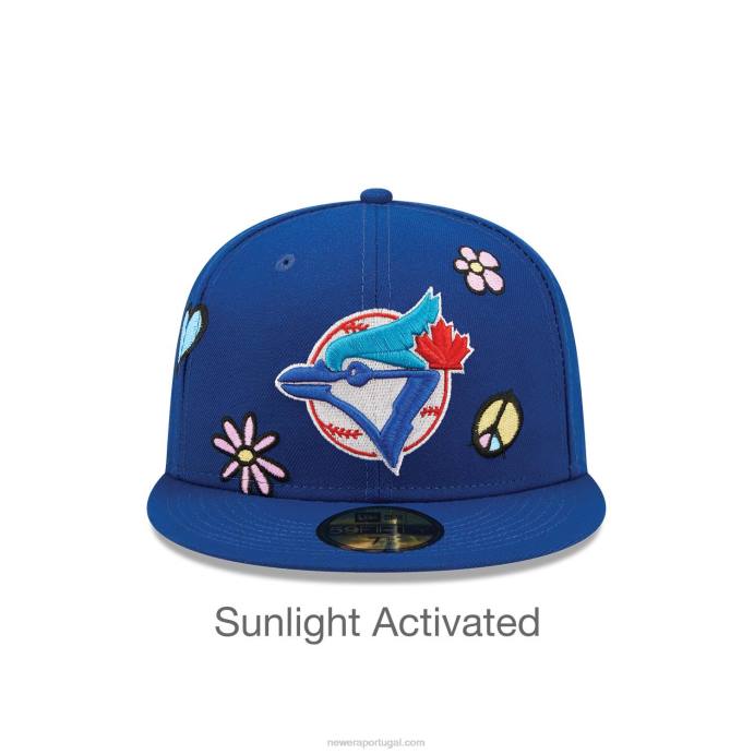 FFTN115 New Era toronto blue jays mlb luz solar pop turquesa boné 59fifty