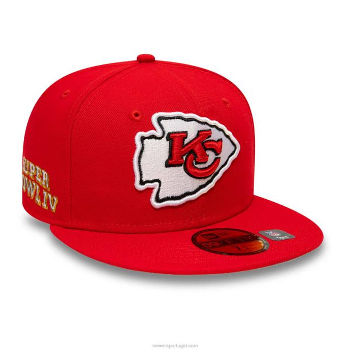FFTN1161 New Era kansas city chiefs team spotlight boné vermelho 59fifty