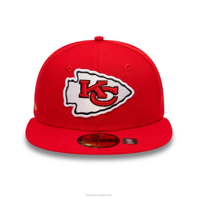 FFTN1161 New Era kansas city chiefs team spotlight boné vermelho 59fifty