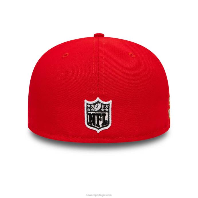 FFTN1161 New Era kansas city chiefs team spotlight boné vermelho 59fifty
