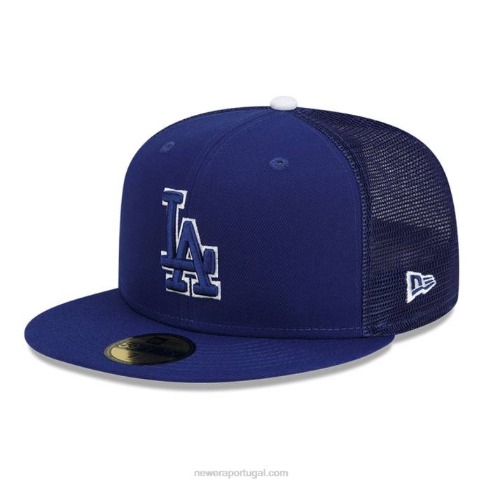 FFTN1162 New Era la dodgers mlb prática de rebatidas boné azul 59fifty