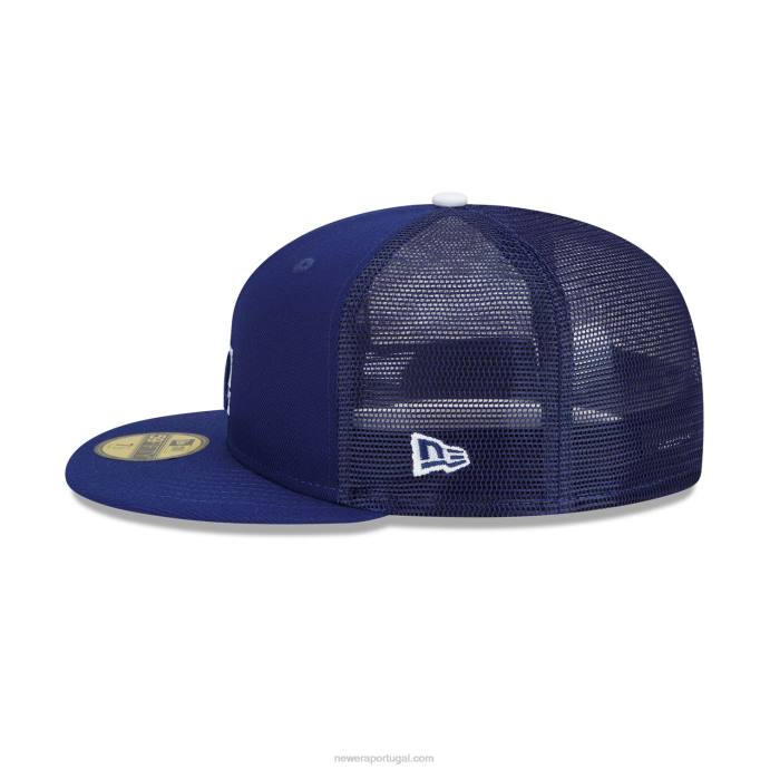 FFTN1162 New Era la dodgers mlb prática de rebatidas boné azul 59fifty
