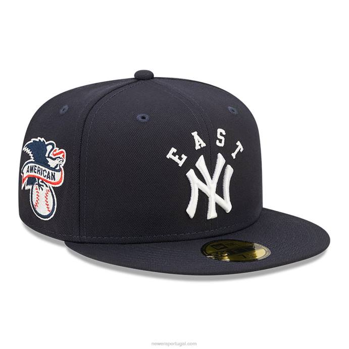 FFTN1164 New Era Boné New York Yankees Team League Blue 59Fifty