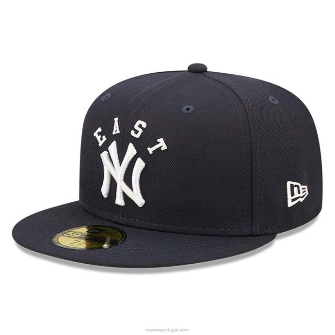 FFTN1164 New Era Boné New York Yankees Team League Blue 59Fifty