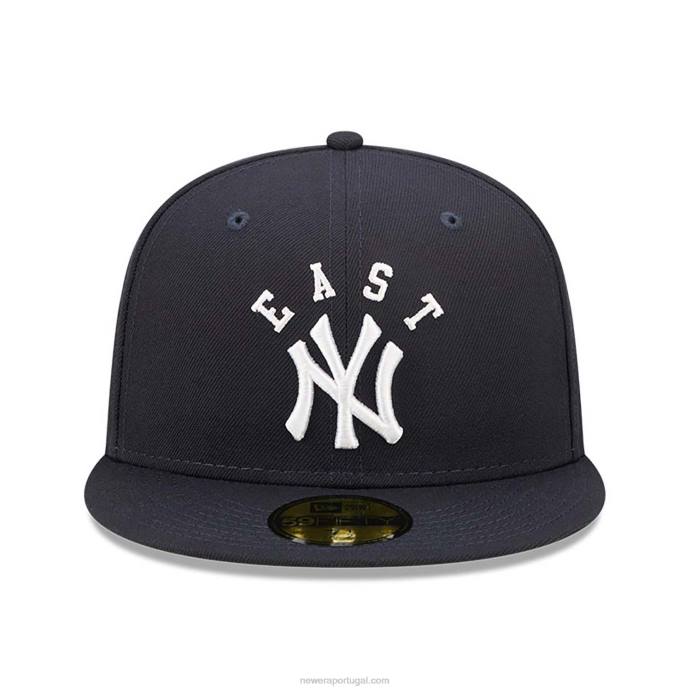 FFTN1164 New Era Boné New York Yankees Team League Blue 59Fifty