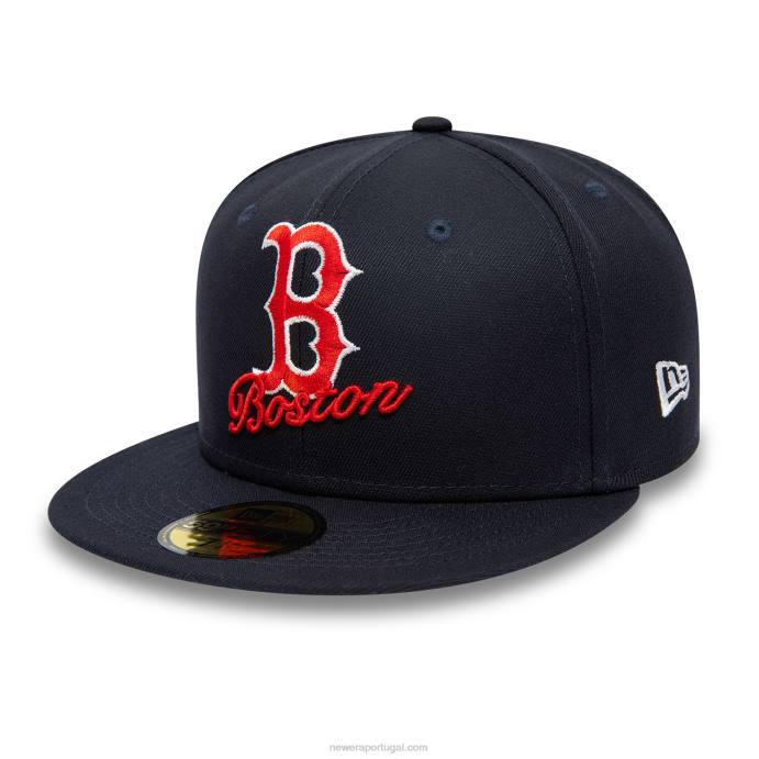FFTN1165 New Era Boné boston red sox dual logo navy 59fifty