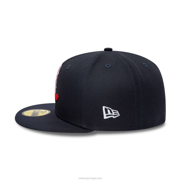 FFTN1165 New Era Boné boston red sox dual logo navy 59fifty