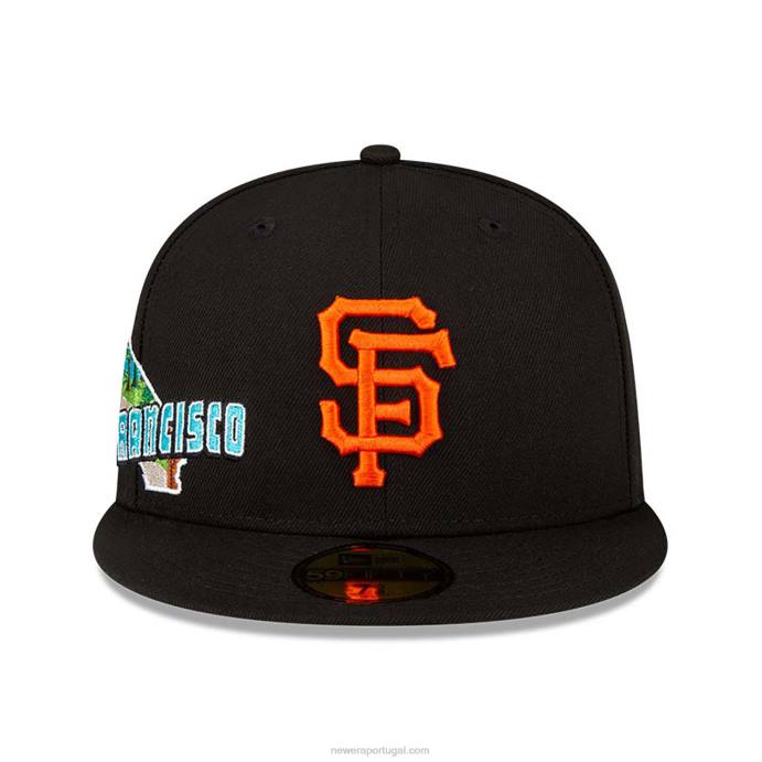 FFTN1167 New Era San Francisco Giants Stateview Boné Preto 59Fifty