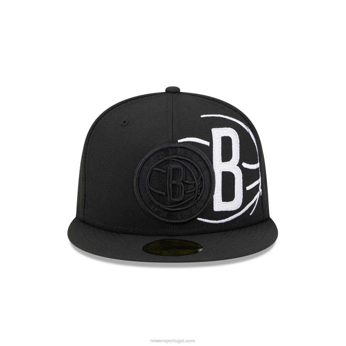 FFTN1169 New Era brooklyn nets nba elements boné preto 59fifty