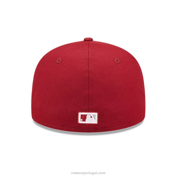 FFTN116 New Era philadelphia phillies comic cloud vermelho escuro boné 59fifty ajustado