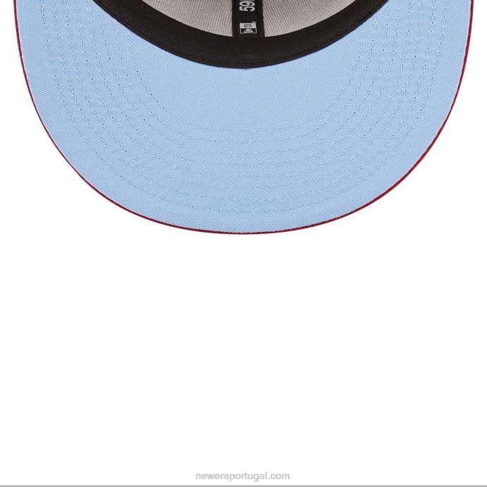 FFTN116 New Era philadelphia phillies comic cloud vermelho escuro boné 59fifty ajustado