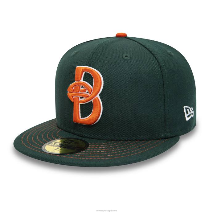 FFTN1170 New Era boné ajustado brooklyn cyclones milb verde escuro 59fifty
