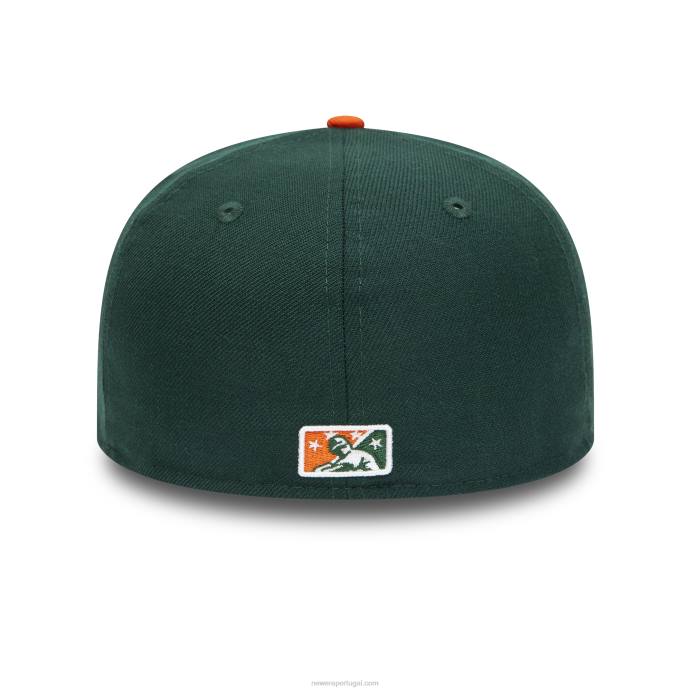 FFTN1170 New Era boné ajustado brooklyn cyclones milb verde escuro 59fifty