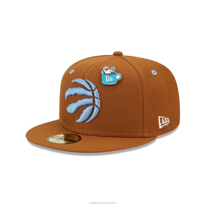 FFTN1173 New Era boné toronto raptors chocolate quente 59fifty
