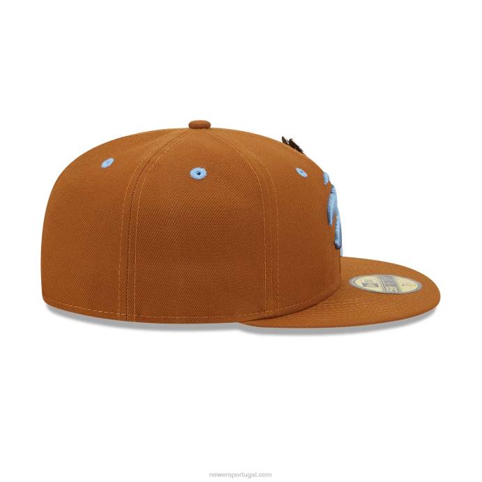 FFTN1173 New Era boné toronto raptors chocolate quente 59fifty