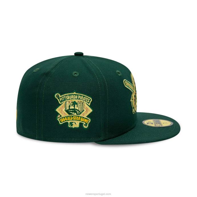 FFTN1175 New Era Boné Pittsburgh Pirates Forest Green 59Fifty