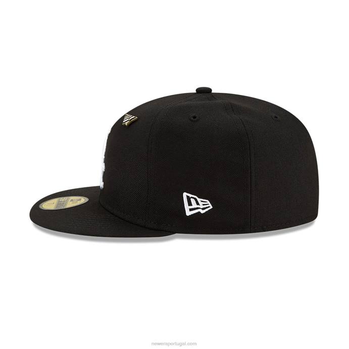 FFTN1176 New Era aviões de papel chicago white sox x mlb boné preto 59fifty