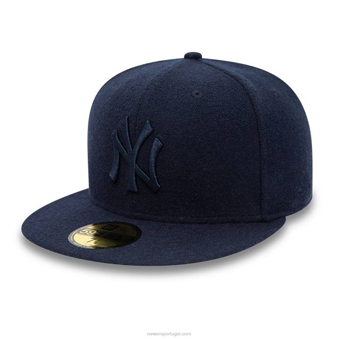 FFTN1177 New Era Boné New York Yankees Melton Navy 59 Fifty